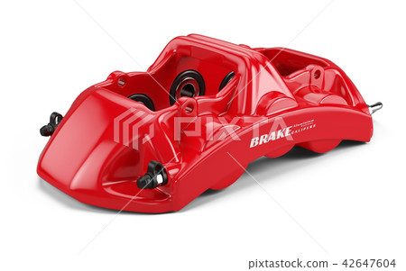 Red Sport Racing Calliper isolated on white 42647604