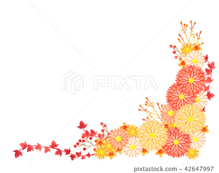 秋天花框架 42647997