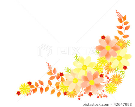 Autumn flower frame 42647998