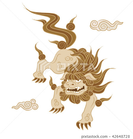 一條傳統獅子狗的例證 42648728