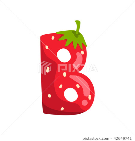 Letter B Of English Alphabet Made From Ripe... - Stock Illustration ...