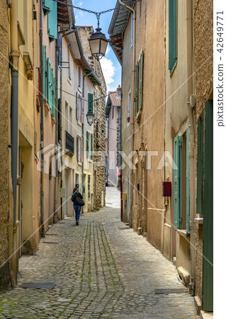 Colorful back street - Le Puy-en-Velay - France 42649771