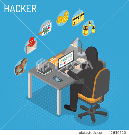 Hacker Isometric Concept 42650520