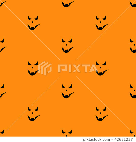 Set of scary faces Halloween pumpkins 42651237