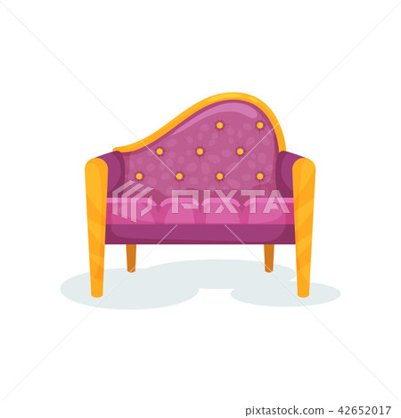 Purple vintage ottoman, interior design element vector Illustration on a white background Purple vintage ottoman, interior design element vector Illustration on a white background 42652017