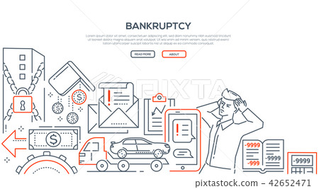 Bankruptcy - modern line design style illustration 42652471