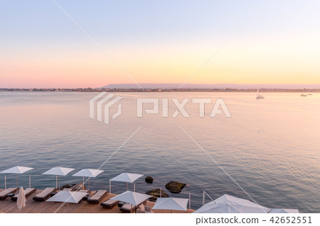 SYRACUSE, ITALY - sunset in front of the sea 42652551