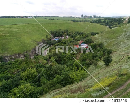 A pastoral rural landscape with hills A pastoral rural landscape with hills 42653838