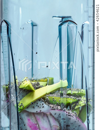 Energy smoothie. Ingredients for energy smoothie in blender clo Energy smoothie. Ingredients for energy smoothie in blender clo 42654621