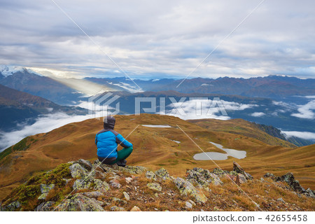 Tourists in the mountains 42655458