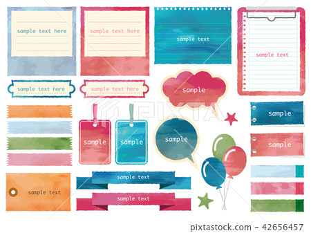 Watercolor frame set 42656457