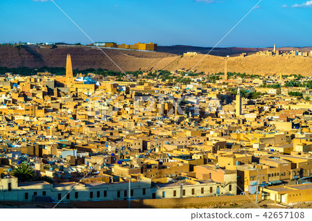 View of Ghardaia, a city in the Mzab Valley. UNESCO world heritage in Algeria View of Ghardaia, a city in the Mzab Valley. UNESCO world heritage in Algeria 42657108