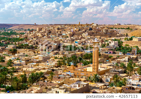 View of Beni Isguen, a city in the Mzab Valley. UNESCO world heritage in Algeria View of Beni Isguen, a city in the Mzab Valley. UNESCO world heritage in Algeria 42657113