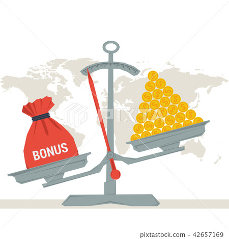 scales - bag with bonus or money 42657169