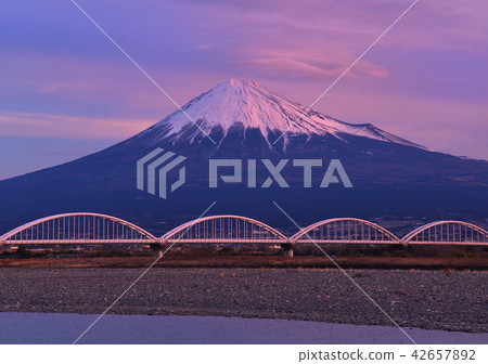 Fuji from the Fuji River bank - 6675 42657892