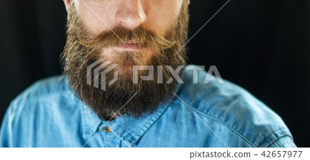Beard and Mustache Close Up Beard and Mustache Close Up 42657977