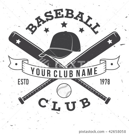 Baseball club badge. Vector illustration.... - Stock Illustration  [42658058] - PIXTA