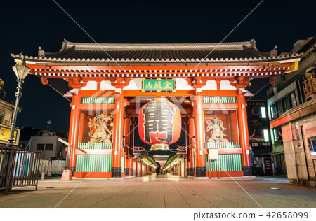 淺草寺Kaminarimon夜景拍攝於2018年8月 淺草寺Kaminarimon夜景拍攝於2018年8月 42658099