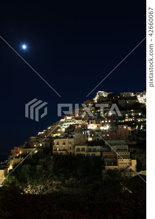 Night view of Italy, Amalfi Coast, Positano 42660067