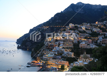 Night view of Italy, Amalfi Coast, Positano 42660077