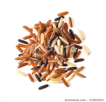 brown rice isolated on white background brown rice isolated on white background 42660950