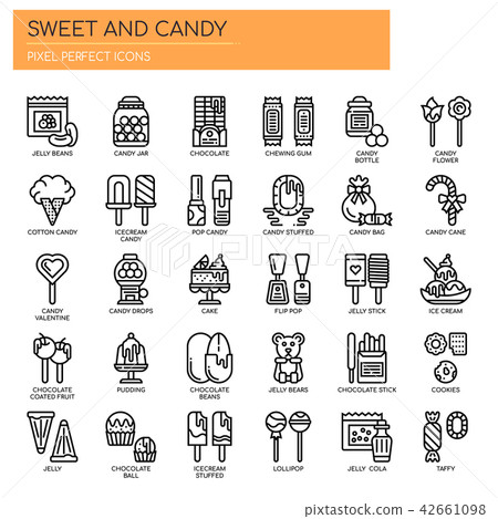 Sweet and Candy , Pixel Perfect Icons Sweet and Candy , Pixel Perfect Icons 42661098