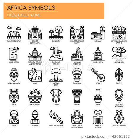 Africa Elements , Pixel Perfect Icons 42661132