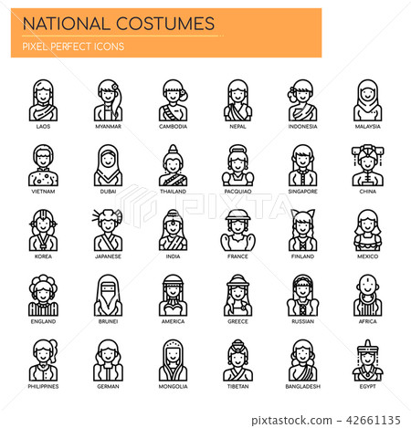 National Costumes ,   Pixel Perfect Icons 42661135