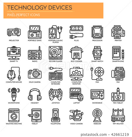 Technology Devices , Pixel Perfect Icons. Technology Devices , Pixel Perfect Icons. 42661219