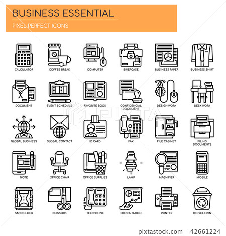 Business Essential , Pixel Perfect Icons. Business Essential , Pixel Perfect Icons. 42661224