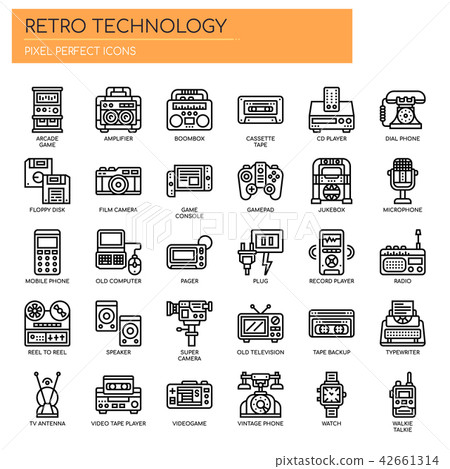 Retro Technology ,   Pixel Perfect Icons 42661314