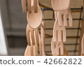 Spoons and forks made of wood are sold in stores. 42662822