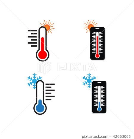 Thermometer logo design template - Stock Illustration [42663065] - PIXTA