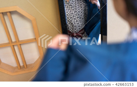 Yukata reflected in the mirror Yukata reflected in the mirror 42663153