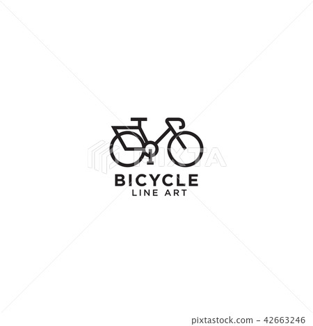 Bicycle line art logo design template Bicycle line art logo design template 42663246