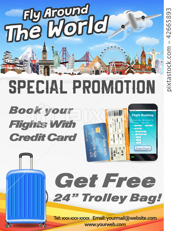 fly around the world promotion poster banner 42665893