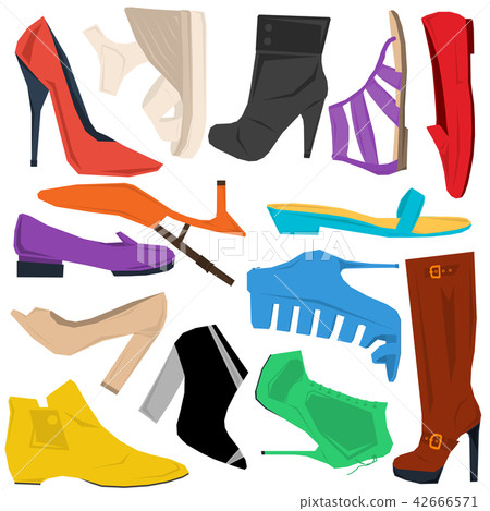 Set of women shoes in flat style 42666571