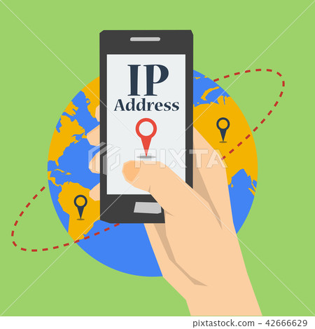 Mobile phone at hand - IP Address Mobile phone at hand - IP Address 42666629