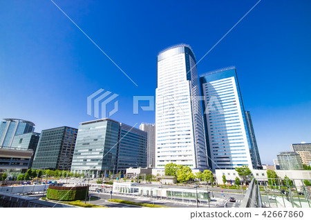 Scenery of office town with terminal station terminal 42667860