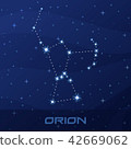 Constellation Orion, Hunter, night star sky 42669062