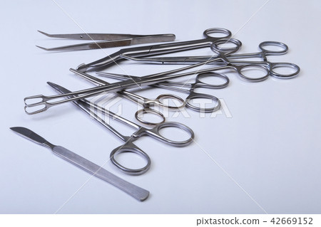 Surgical instruments, tools on table for a surgery 42669152
