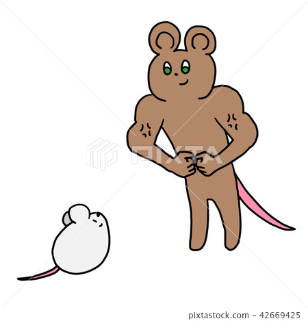 Super rat and ordinary mouse - Stock Illustration [42669425] - PIXTA