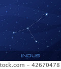 Constellation Indus, Indian, night star sky 42670478