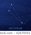 Constellation Octans, Octant, night star sky 42670501