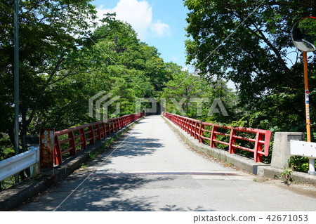 從Ikusaka村莊池田鎮採取的民間橋樑Noboru橋樑 42671053