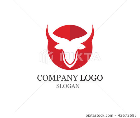 Bull horn logo and symbols template icons 42672683