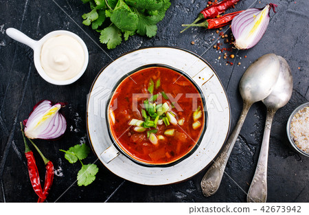 Traditional Ukrainian Russian borscht 42673942