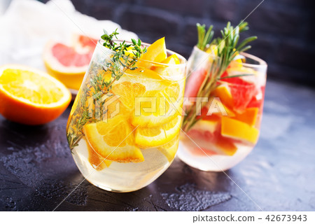 Drink with citrus Drink with citrus 42673943