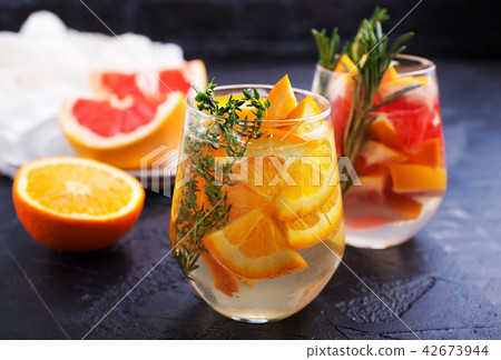 Drink with citrus Drink with citrus 42673944