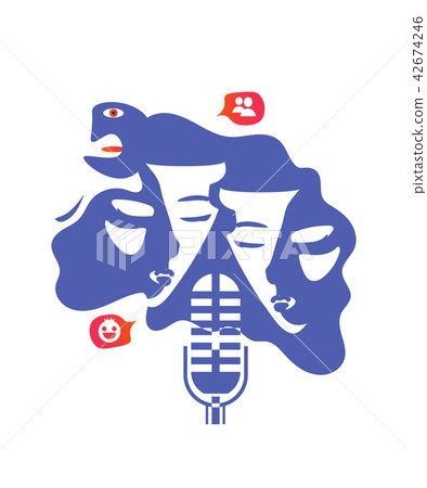 Vector illustration for stand up event or standup comedy concert made in a trendy minimalistic style Vector illustration for stand up event or standup comedy concert made in a trendy minimalistic style 42674246